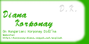 diana korponay business card